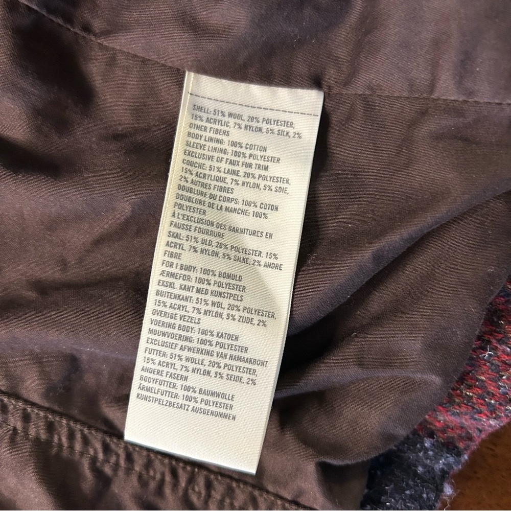 Abercrombie & Fitch Wool Blend Trucker Buffalo Plaid Red Black Jacket Size Small - Picture 13 of 14